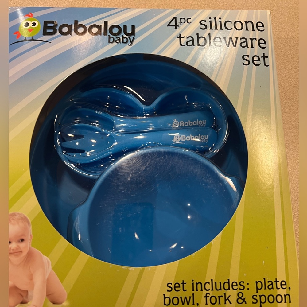 Babalou baby 4pc silicone tableware set